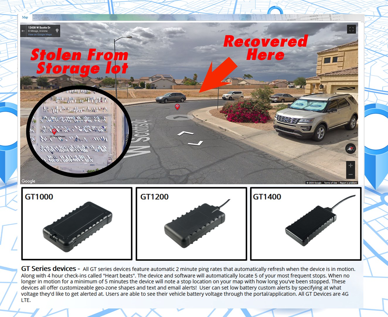 GT1510 Waterproof Wired GPS Tracker