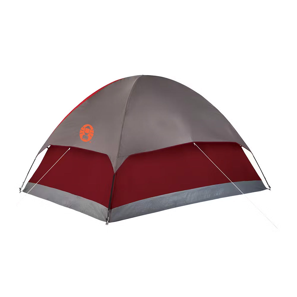 Coleman 4-Person Flatwoods II Lightweight Dome Camping Tent - Red