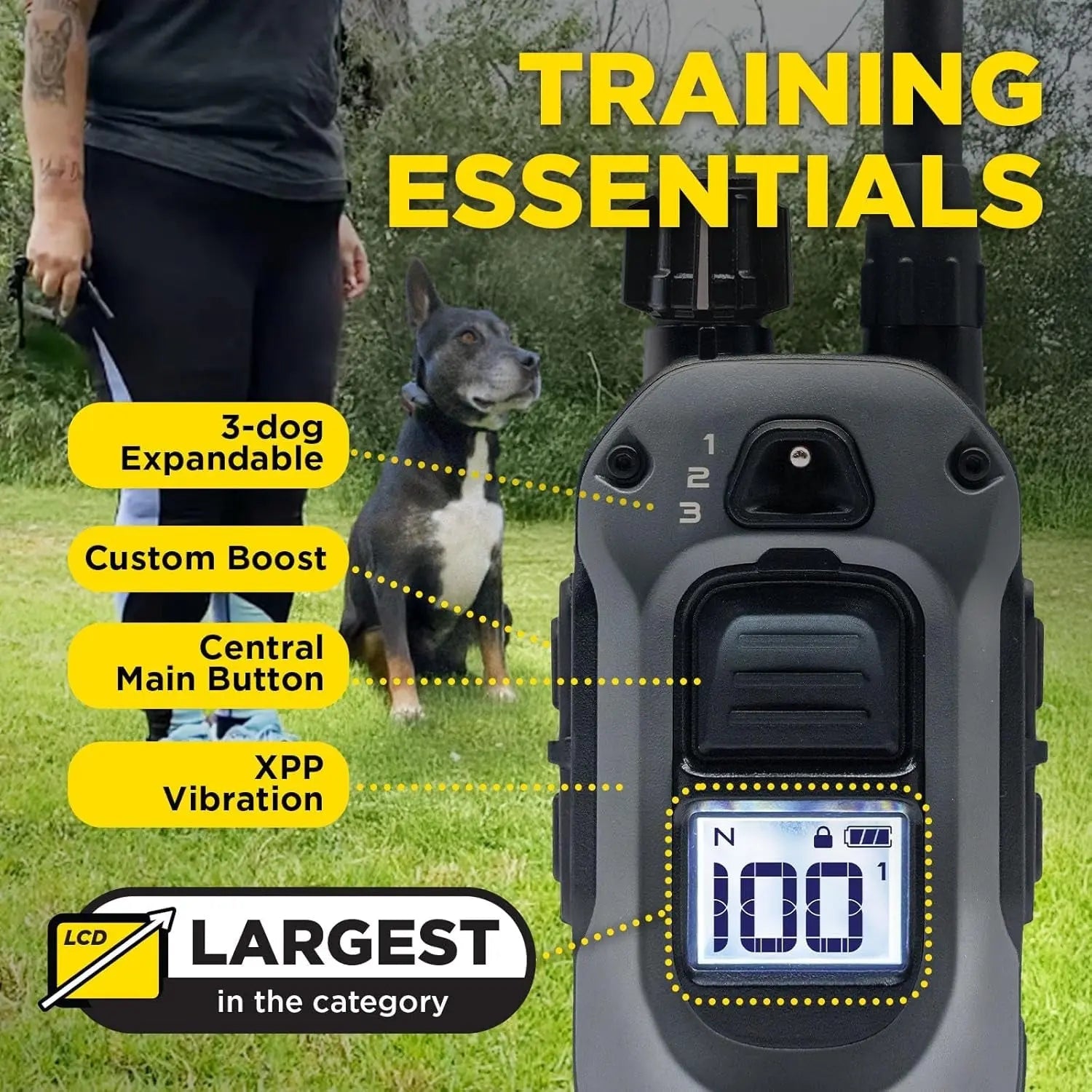 2 Dogs Training Collar Remote 1/2 Mile Waterproof LED Rechargeable Control
