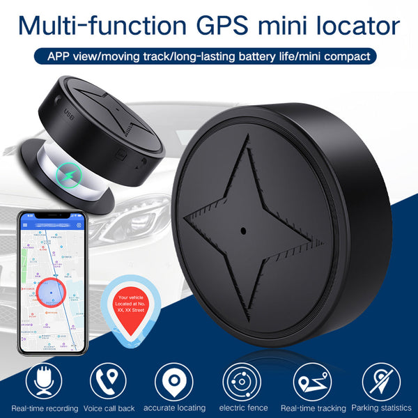 Mini GPS Tracker Magnetic Mount Real-Time Vehicle Locator for Cars