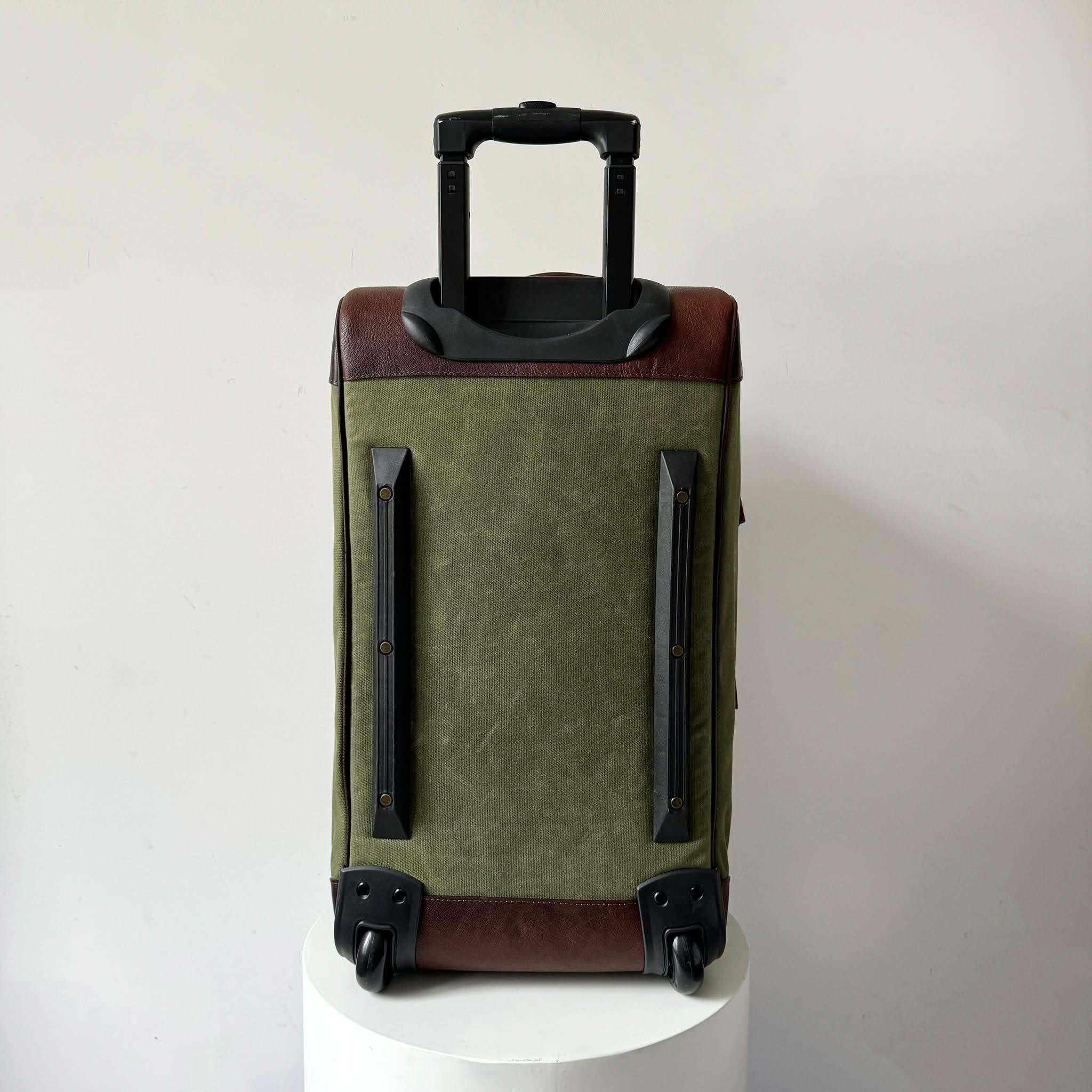 Maxwell Waxed Canvas Rolling Duffel Bag for Weekend Travel