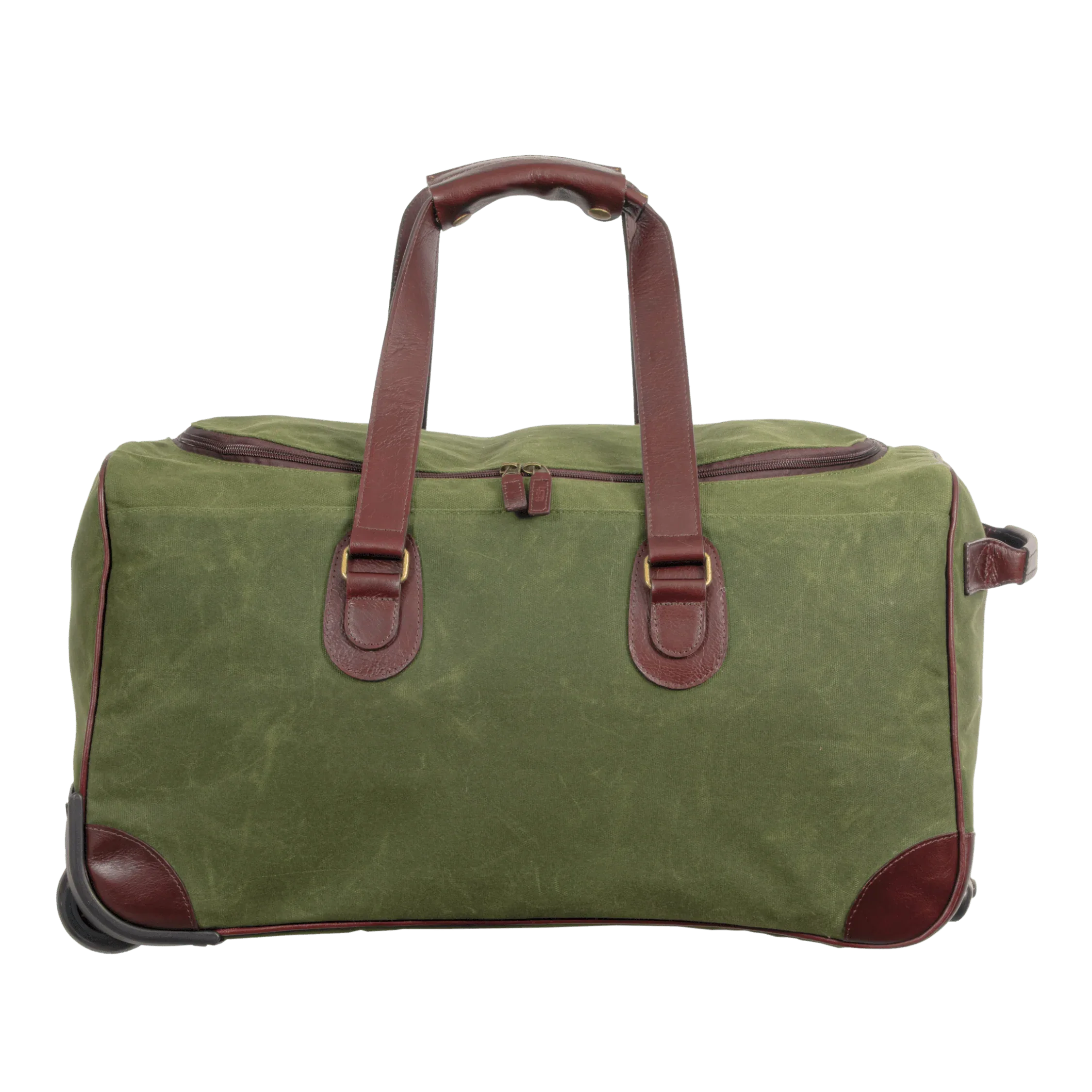 Maxwell Waxed Canvas Rolling Duffel Bag for Weekend Travel