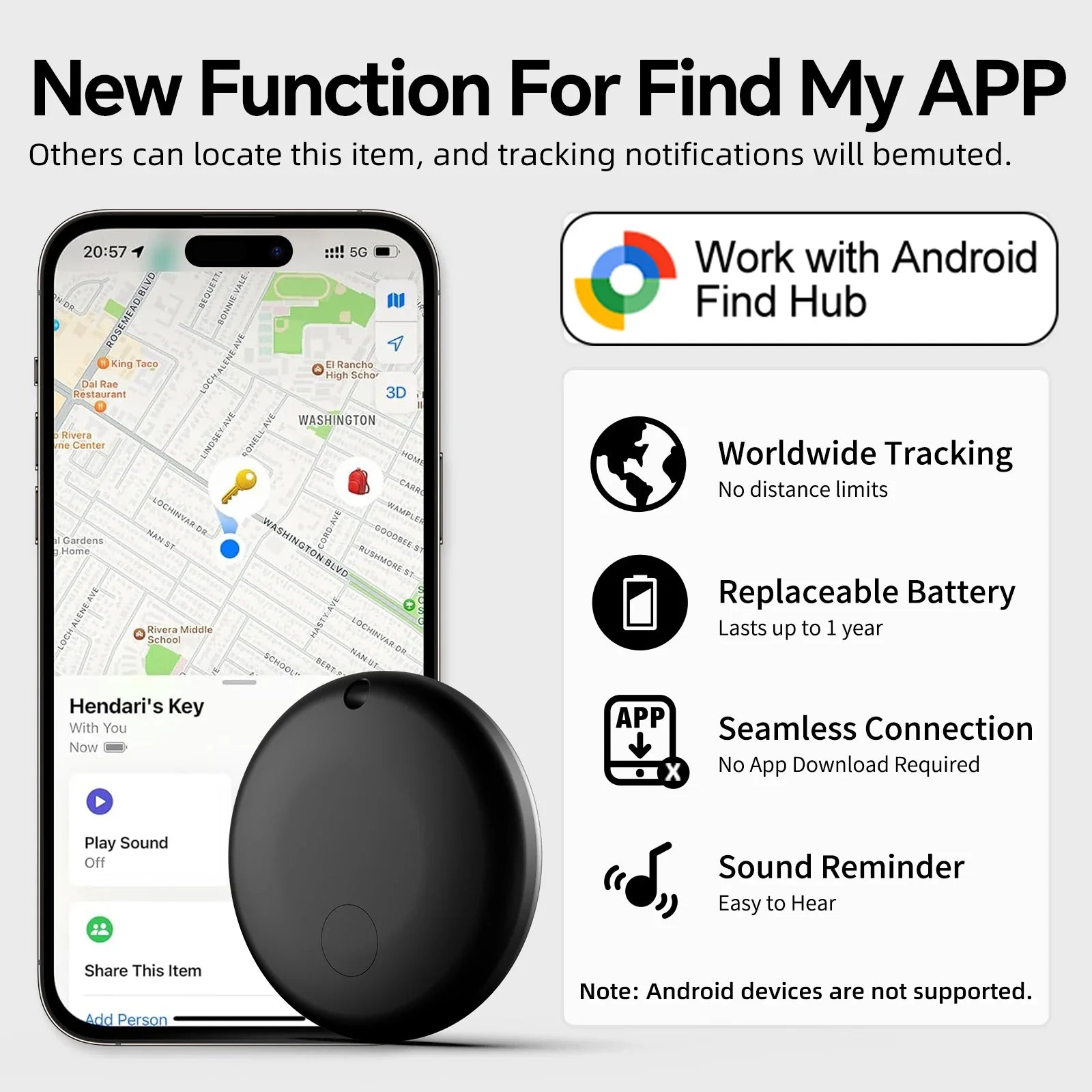 Mini Tag GPS Tracker for Android Google Find My Vehicle Bicycle