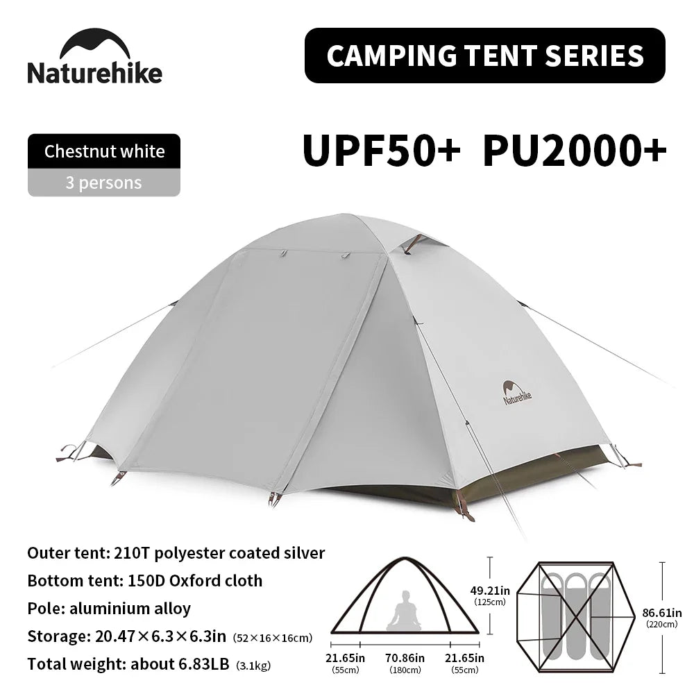 Naturehike 2-3 Person Waterproof Ultralight Portable Camping Tent