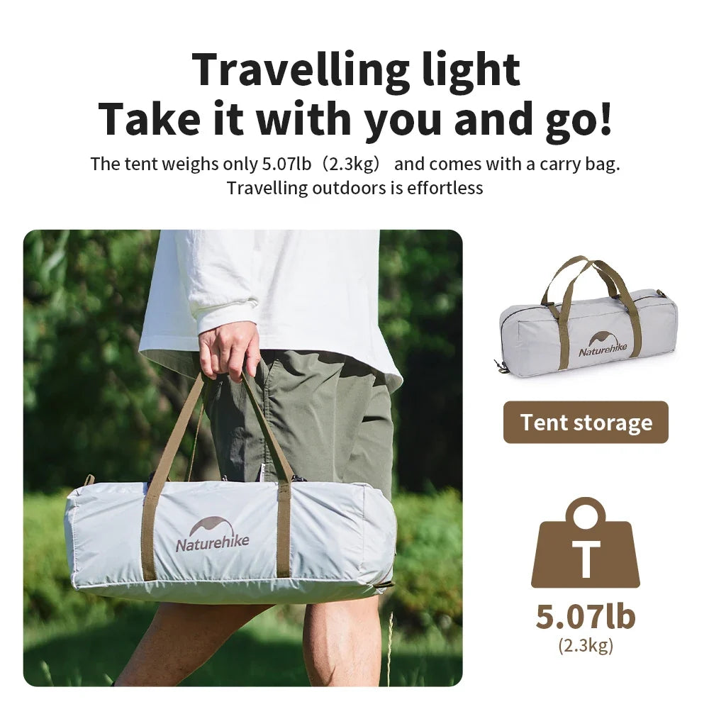 Naturehike 2-3 Person Waterproof Ultralight Portable Camping Tent