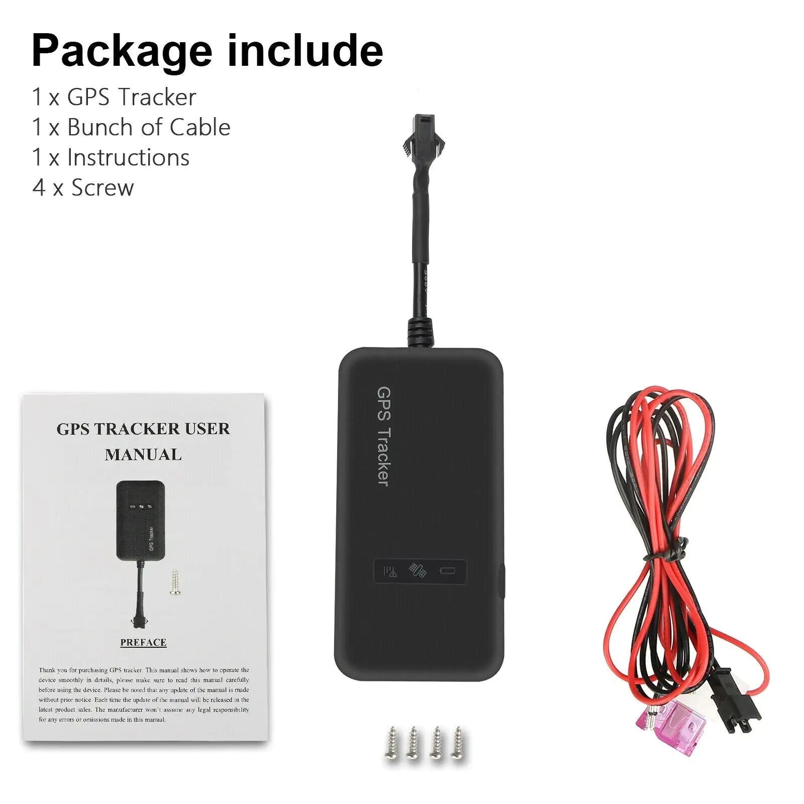 Real-Time GSM GPRS GPS Tracker for Car Motorcycle Anti-Theft